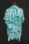 Dark Grey Vintage Letter Print Graphic Loose Tee