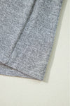 Grey Solid Color Open Front Lightweight Cardigan