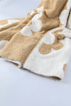 Parchment 127*152cm Floral Print Soft Throw Blanket