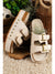 Beige Suede Buckle Decor Corky Platform Slides Shoes