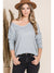 Reborn J V Neck Long Sleeve Top