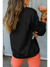 Black Rainbow Colorblock Plus Size Sweatshirt