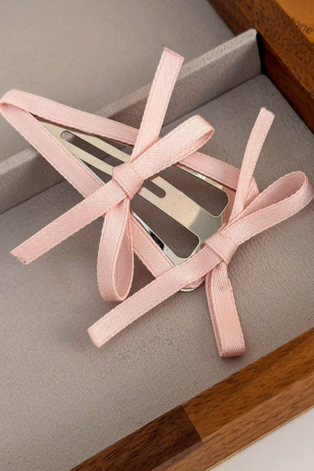 Pink Ballet Ribbon Bow Hair Clip 1pc