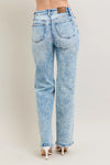 Judy Blue Full Size Hw Mineral Wash Destroy 90's Straight Jeans Plus Size
