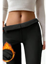 Black Thermal Lined Drawstring High Waist Leggings