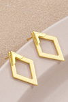 Gold Geometric Shape Stud Earrings