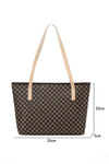 Camel Leopard Print PU Leather Tote Bag