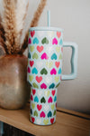 Beau Blue Heart Print Large Tumbler