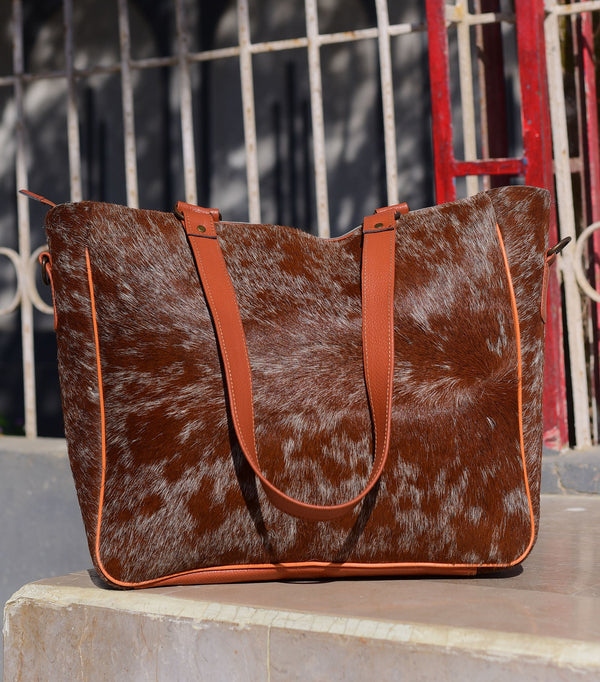 Carry On Bag - Genuine Cowhide Leather Travel Duffle