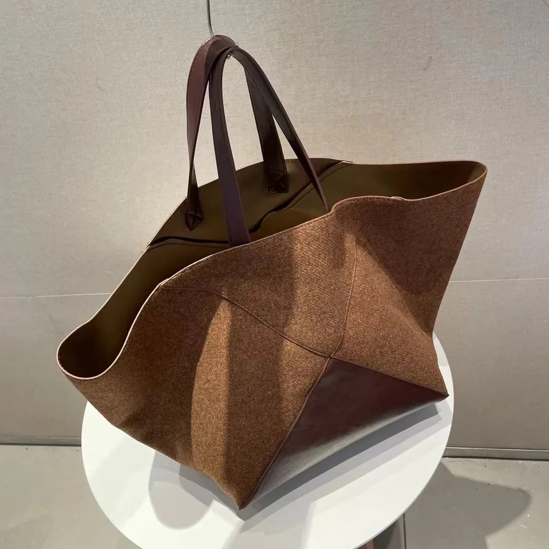 Cocoa Yacht Club Suede & Leather Patchwork Large Totes