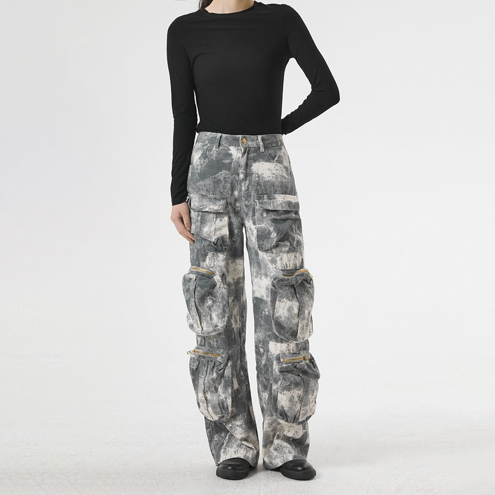 Cocoa Yacht Club Camouflage Denim Cargo Pants