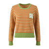 Cocoa Yacht Club Contrast Stripe Knit Sweater