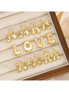 18K Gold-Plated Bubble Letter Stud Earrings