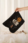 Orange Halloween Pumpkin Ghost Bat Gift Makeup Bag