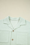 Clearly Aqua Textured Patch Chest Pocket Shirt and Pants Set
