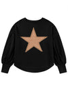 Apricot Studded Star Graphic Oversized Top