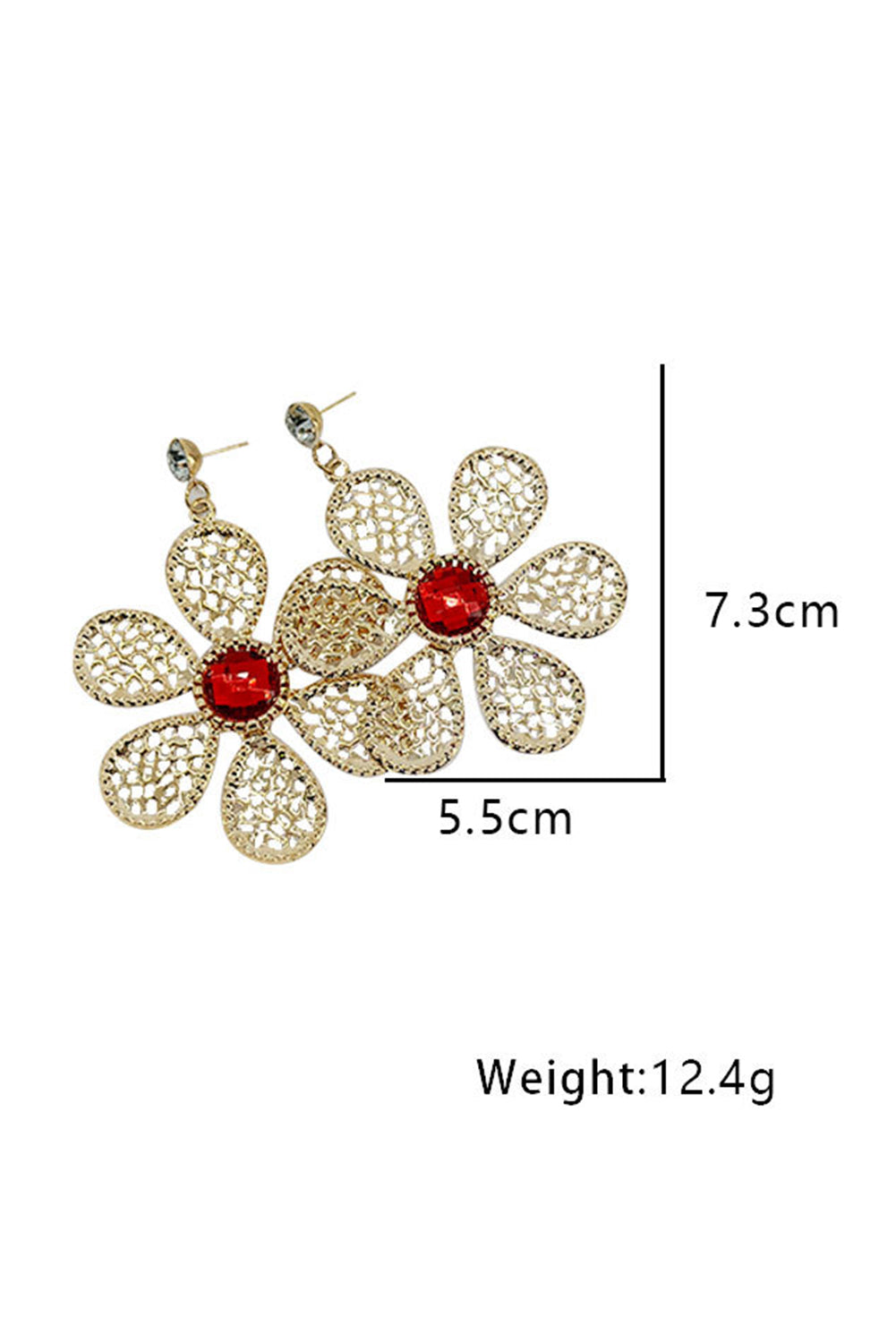 Silvery Flower Shape Alloy Dangle Earrings