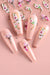 Pale Chestnut 5D Embossed Flower Nail Art Sticker