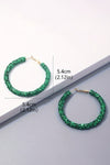 Dark Green St. Patricks Daring Sequin Hoop Earrings