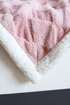 Pink Soft Diamond Pattern Plush Blanket