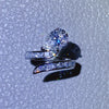 3 Carat Moissanite Zircon 925 Sterling Silver Bypass Ring - Cocoa Yacht Club