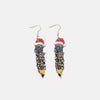 PU Leather Alloy Pencil Earrings - Cocoa Yacht Club