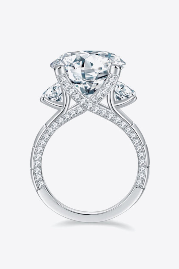 8.6 Carat Moissanite Platinum-Plated Ring - Cocoa Yacht Club