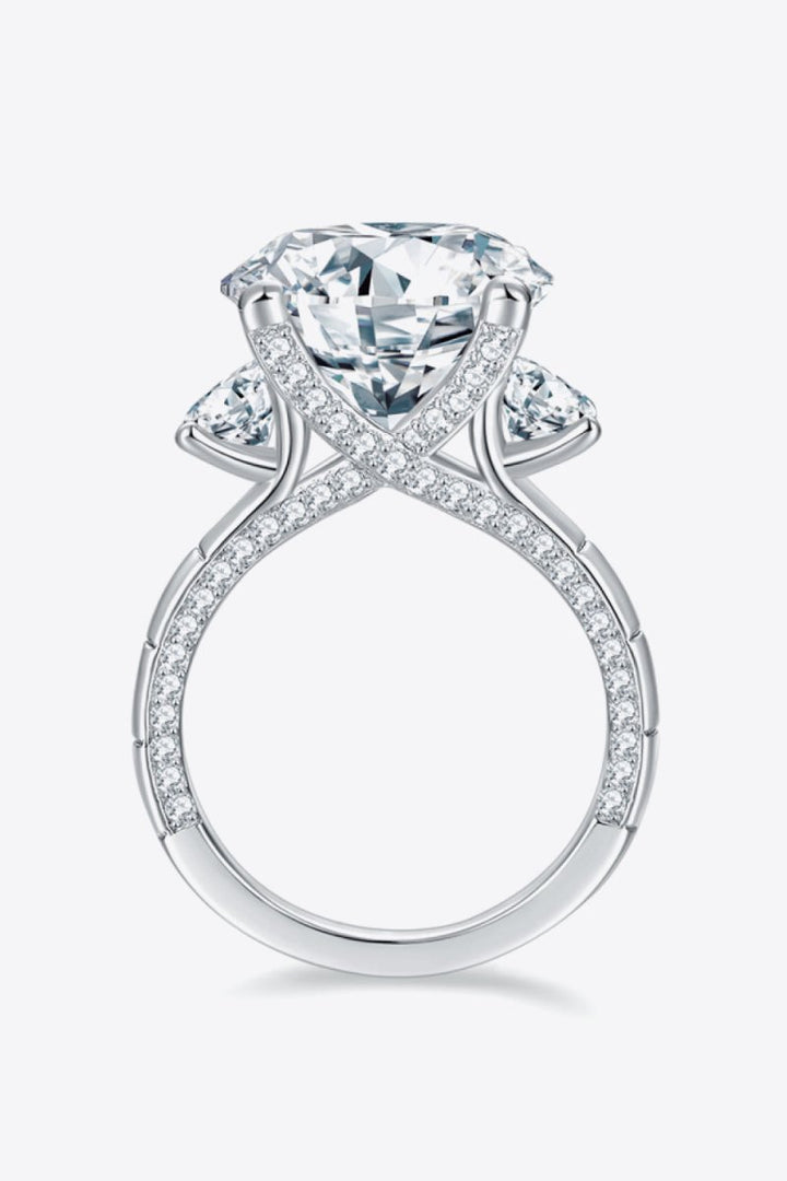 8.6 Carat Moissanite Platinum-Plated Ring - Cocoa Yacht Club