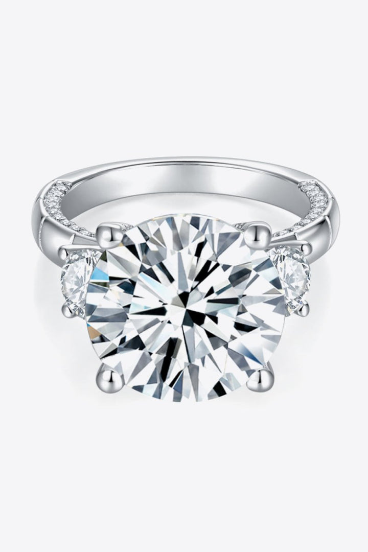 8.6 Carat Moissanite Platinum-Plated Ring - Cocoa Yacht Club