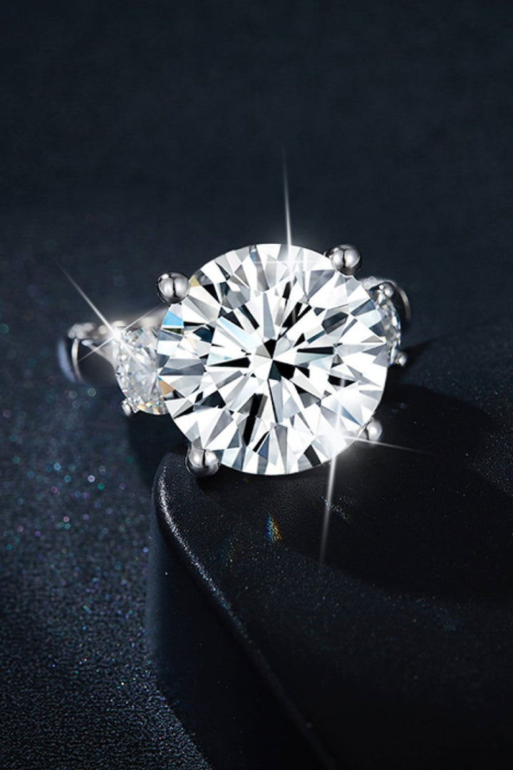 8.6 Carat Moissanite Platinum-Plated Ring - Cocoa Yacht Club