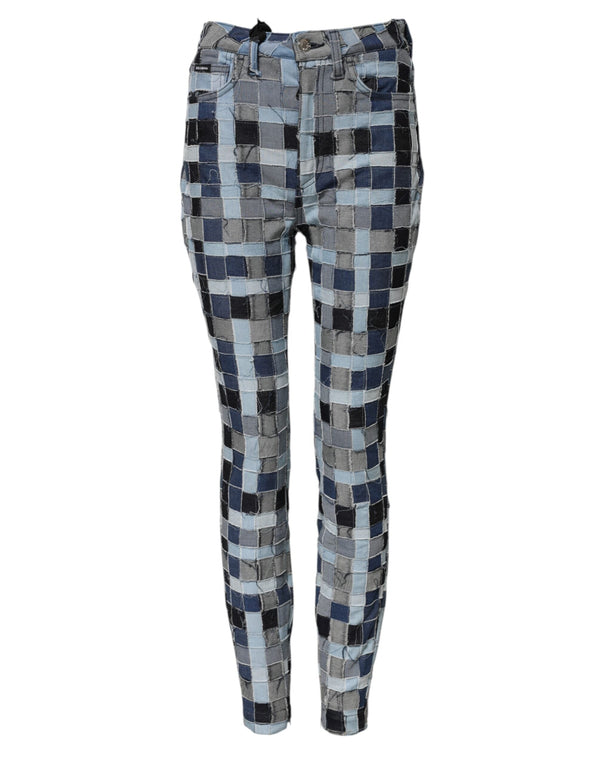 Dolce & Gabbana Multicolor Patchwork Skinny Denim Jeans