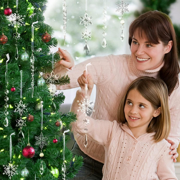 18pcs Christmas Tree Decoration Crystal Ornaments