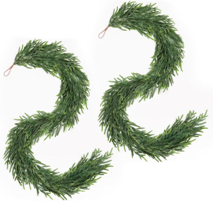 12FT (2 * 6FT) Christmas Norfolk Pine Garland