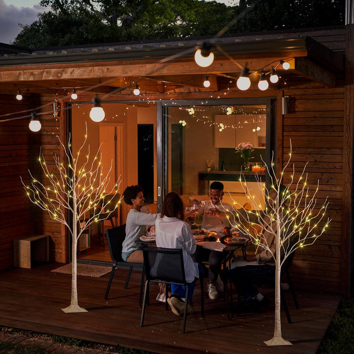 LED Birch Tree Light Set