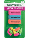 Ticonderoga Wedge Erasers, Pink, 3 Count