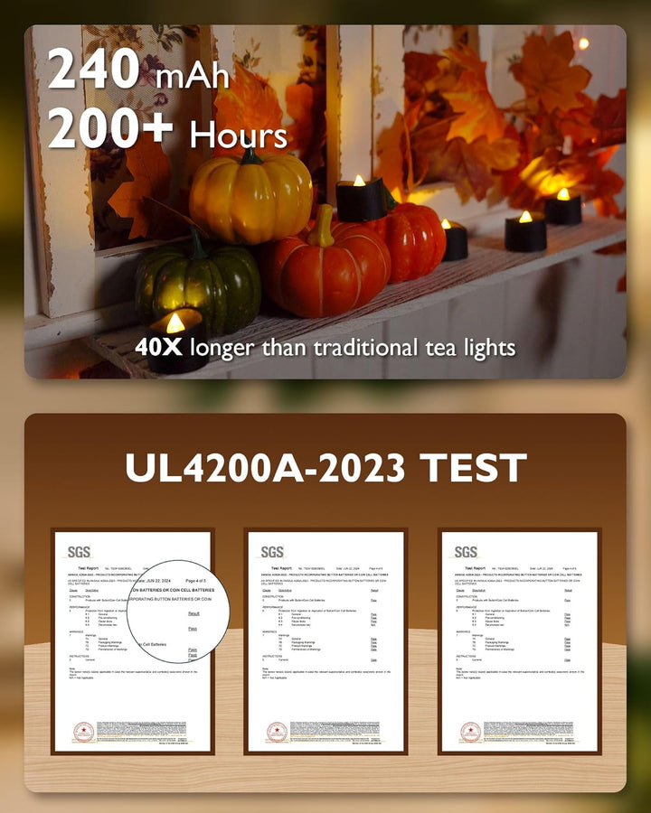 Homemory 12Pcs Flickering Flameless Candle Battery Operated