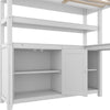 Cocoa Yacht Club Wood Loft Bed with Cabinet and Bookshelf