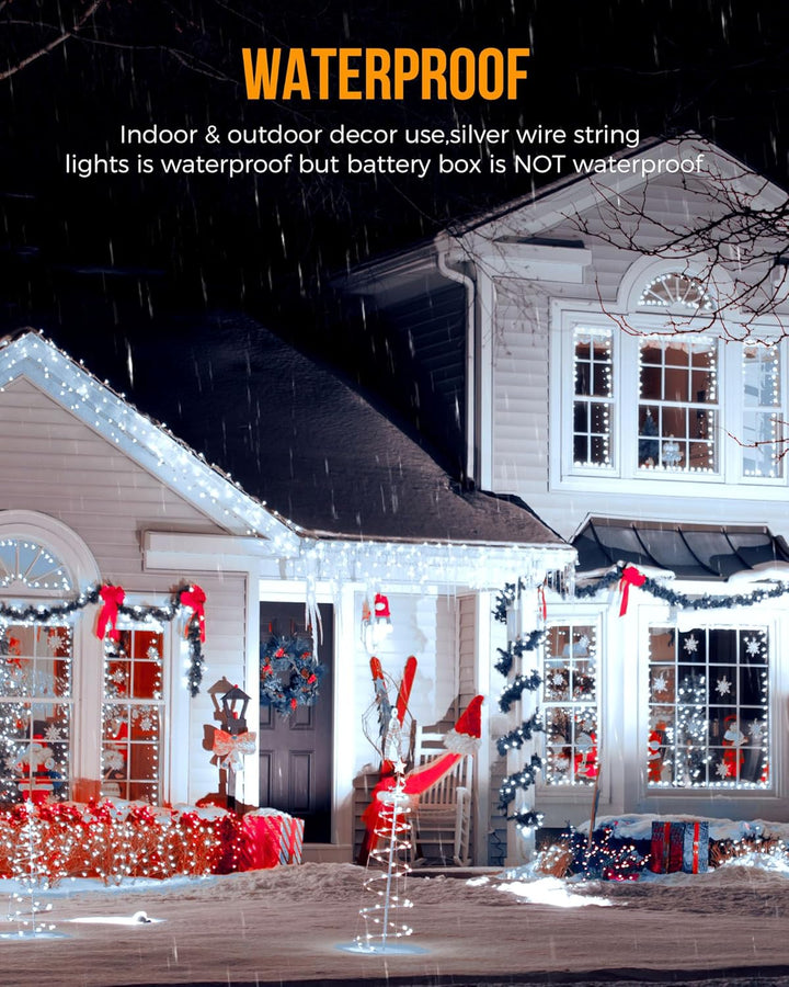 Fairy Lights Battery Operated, 10Ft 120 LEDs