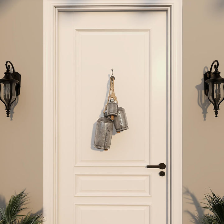 Deco 79 Gold Metal Tibetan Inspired Decorative Giant XL Cow Bells