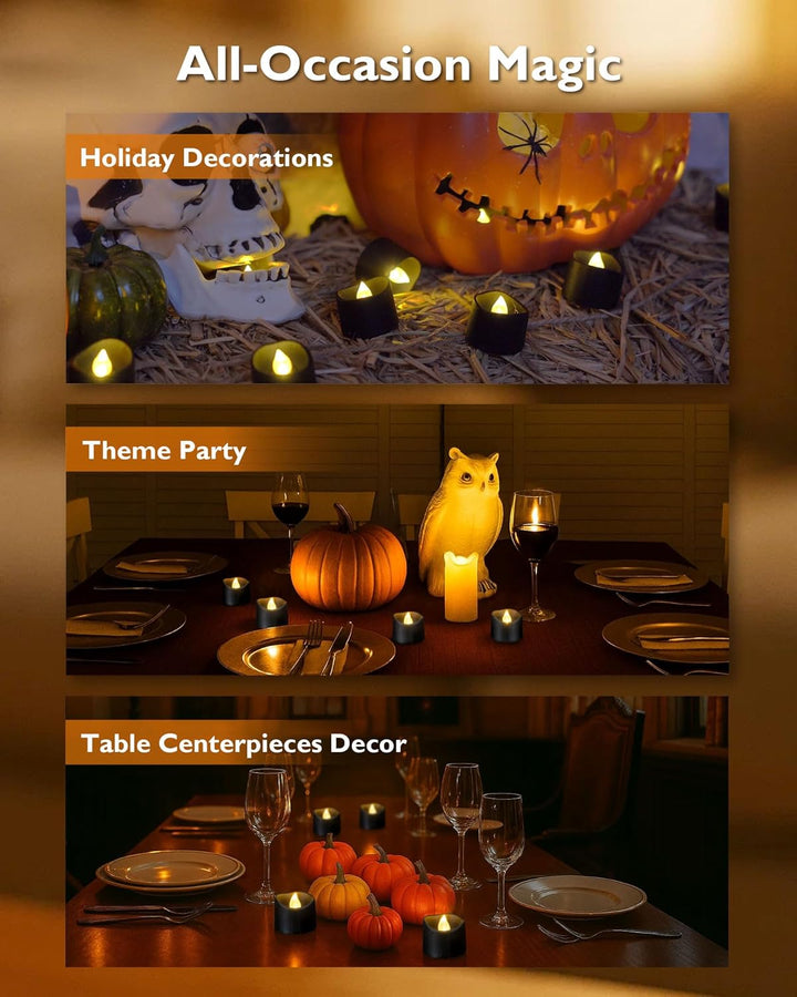 Homemory 12Pcs Flickering Flameless Candle Battery Operated