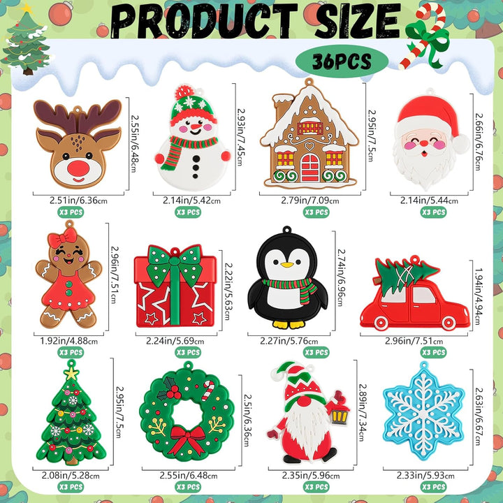 Christmas Ornaments for Tree Decorations, 12pcs