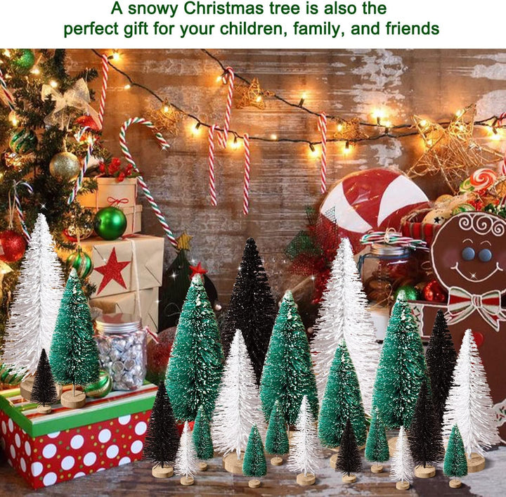 30Pcs Christmas Decorations Mini Christmas Trees