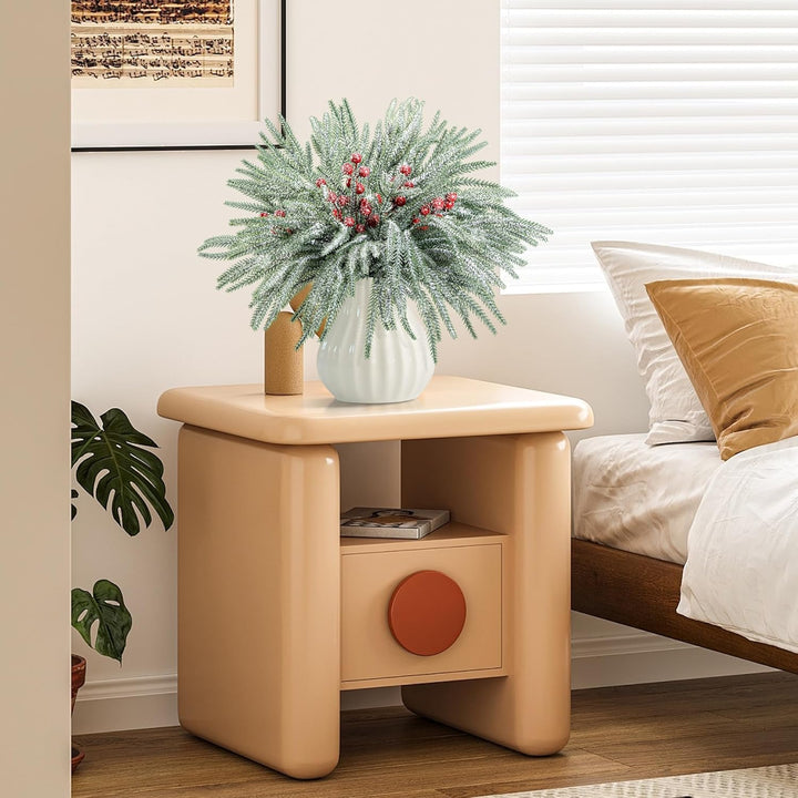 45 Pcs Christmas Artificial Pine Branches with Red Berry Stems, 10.5"