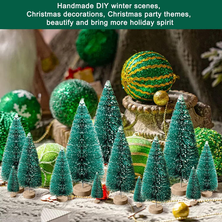 30Pcs Christmas Decorations Mini Christmas Trees