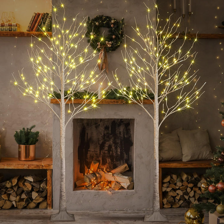 LED Birch Tree Light Set