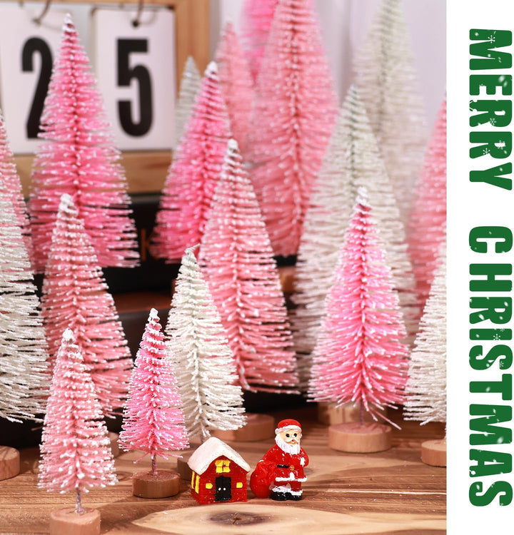 30Pcs Christmas Decorations Mini Christmas Trees