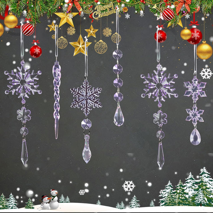 18pcs Christmas Tree Decoration Crystal Ornaments