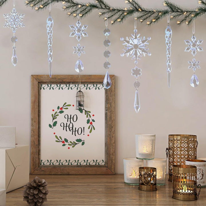 18pcs Christmas Tree Decoration Crystal Ornaments