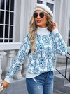 Angel Wings Flower Turtleneck Long Sleeve Sweater - Cocoa Yacht Club