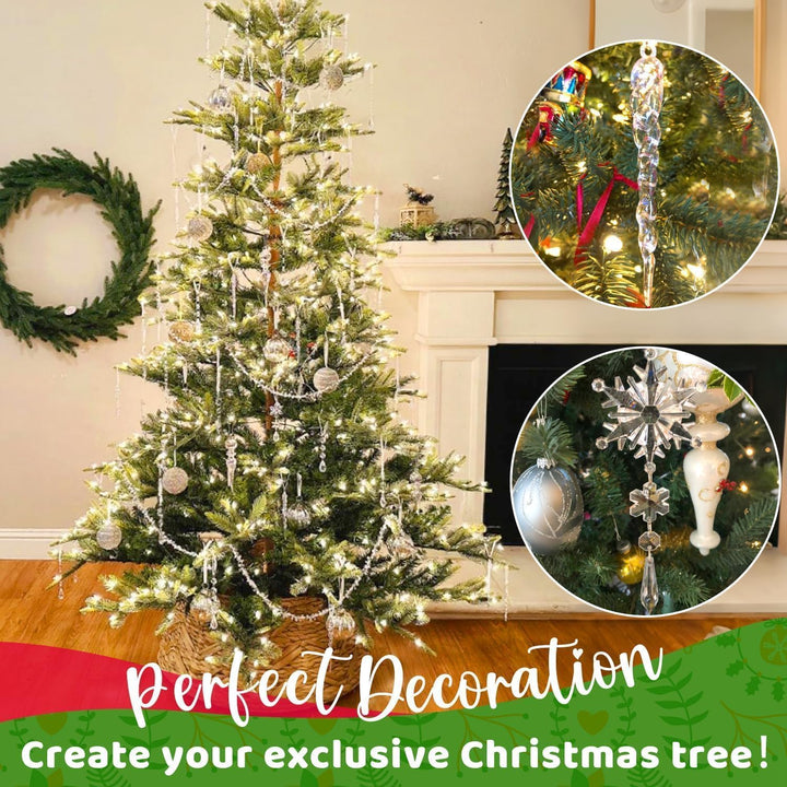 18pcs Crystal Christmas Ornaments